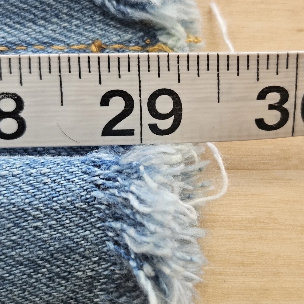 Urban Outfitters BDG Womens High Rise Patchwork Boho Flare Raw Hem Jeans Sz 27 - Picture 13 of 16